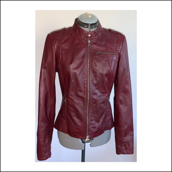 danier red leather jacket